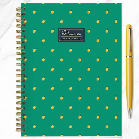 July 2026 - June 2027 Lovely Lemon Medium Weekly Monthly Planner